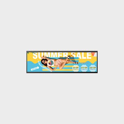 29-inch Bar Type Display LCD Advertising With 1920*360 Resolution Support Wall-mounted