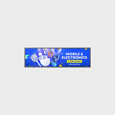 49.5 inch Bar Type TFT LCD Support Outdoor And Indoor Commercial Application