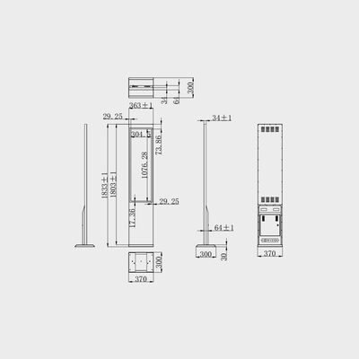 43.9 Inch Bar Type TFT Display HMI Machine Commercial Display Support Shopping Mall