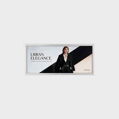 15.9 inch Bar Type LCD Display 1280*498 Support 650nits Brightness Solution